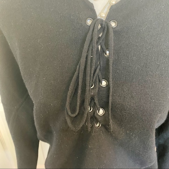 Vince Wool & Cashmere Lace Up Sweater, Small - Picture 3 of 11